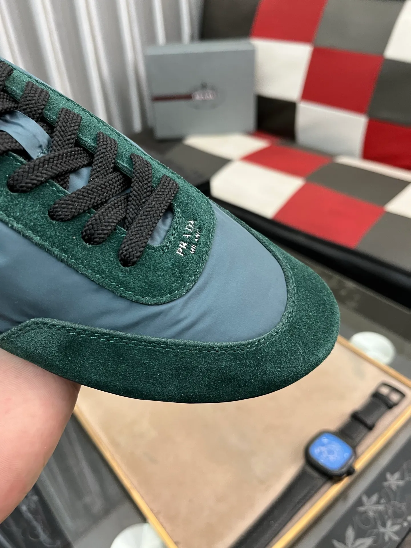 Men's shoes 💰500⌚️⌚️【PRADA】Prada - high-end quality original order 🔍🔍🔍 casual sports shoes - Upper: 🔝Nappa calfskin, brand high mercerized canvas, shoe body brand metal fasteners, tongue silk screen brand logo - Lining: water-dyed cowhide - Outsole: ultra-light TPU foam; molded outsole -Ultra-high quality control and fine workmanship: outstanding (high-end, extravagance, class) -Size: 38-446️⃣colors available